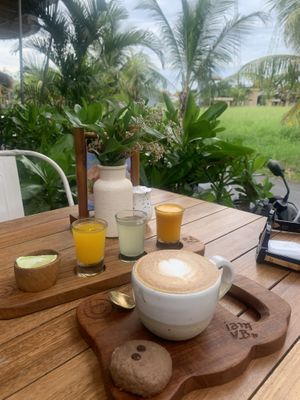 Ginger shots for the extra energy   at I Am Vegan Babe in Canggu