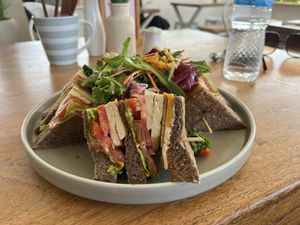 Club sandwich (a bit too much bread)  at I Am Vegan Babe in Canggu