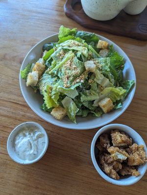 Caesar salad at I Am Vegan Babe in Canggu