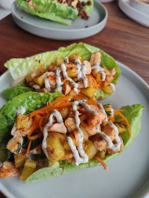 Small bite Shrimp at I Am Vegan Babe in Canggu