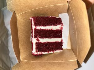 Red velvet cake  at I Am Vegan Babe in Canggu