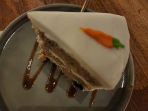 Carrot cake at I Am Vegan Babe in Canggu