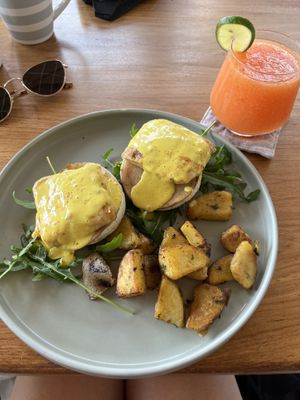 Eggs Benedict - yum !  at I Am Vegan Babe in Canggu