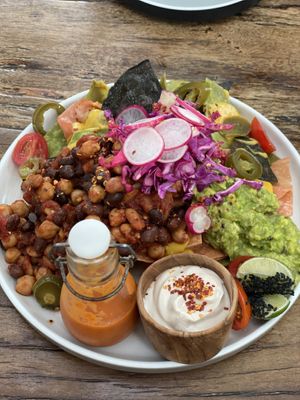 Vegan nachos  at I Am Vegan Babe in Canggu