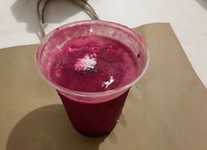 Sweet dragon smoothie  at I Am Vegan Babe in Canggu