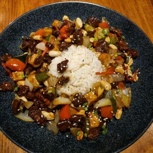 Kung pau Chick at I Am Vegan Babe in Canggu