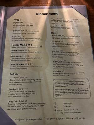  Menu (2/2)  at I Am Vegan Babe in Canggu
