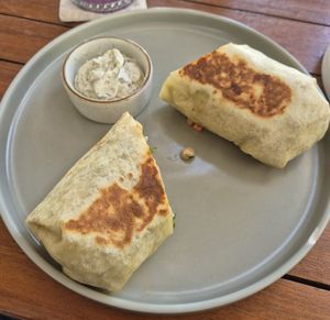 Tuna-less wrap at I Am Vegan Babe in Canggu