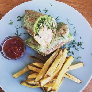 Tuna wrap at I Am Vegan Babe in Canggu