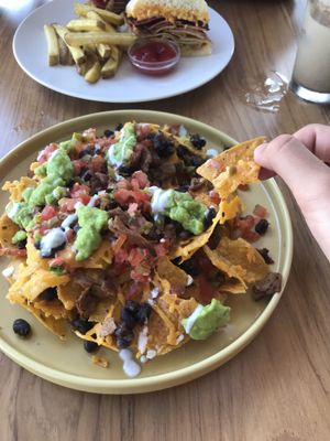 Delicious nachos with vegan cheese! The best food ever! at I Am Vegan Babe in Canggu
