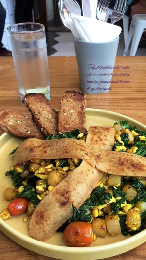 Tofu scramble breakfast  at I Am Vegan Babe in Canggu