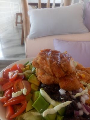 Chicken salad at I Am Vegan Babe in Canggu