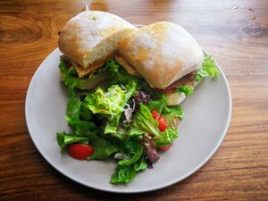 Breakfast Sandwich at I Am Vegan Babe in Canggu