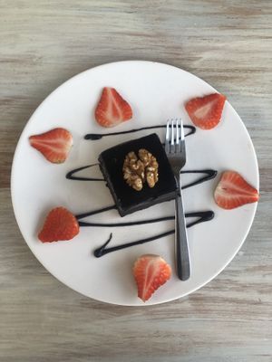 Chocolate brownie at I Am Vegan Babe in Canggu