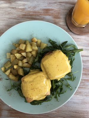 Eggs benedict  at I Am Vegan Babe in Canggu