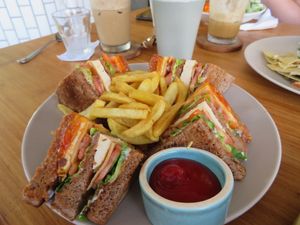 Club sandwich at I Am Vegan Babe in Canggu