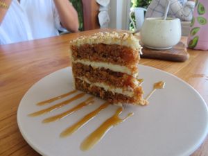 Carrot cake at I Am Vegan Babe in Canggu