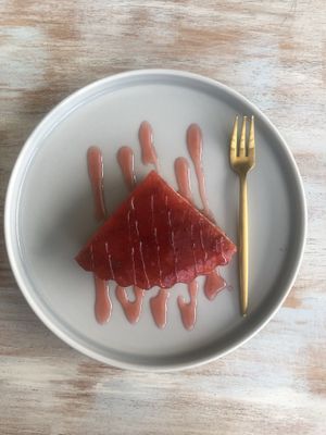 Cheesecake at I Am Vegan Babe in Canggu