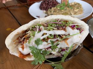 Pita with meatballs at Vegan Garden - Tan Phong in Ho Chi Minh City