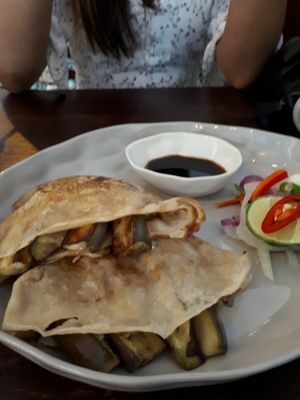 eggplant something at Vegan Zone in Hoi An