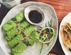 Hummus rolls  at Vegan Zone in Hoi An