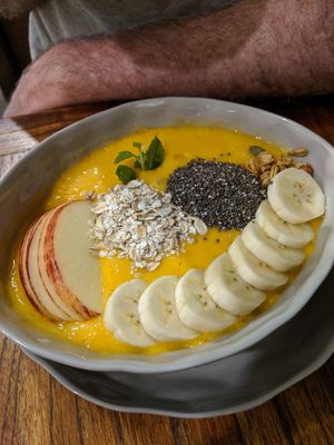 Smoothie bowl, mango base!! at Vegan Zone in Hoi An