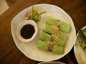Mustard rolls at Vegan Zone in Hoi An