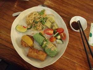 Birthday buffet - appetisers at Vegan Zone in Hoi An