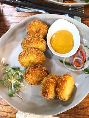 Potato cakes at Vegan Zone in Hoi An
