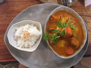Vegan curry  at Vegan Zone in Hoi An