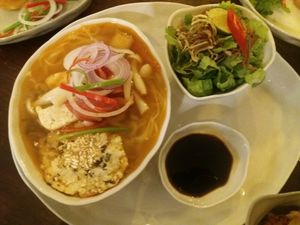 Noodle soup at Vegan Zone in Hoi An