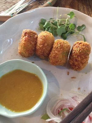Potato cakes at Vegan Zone in Hoi An
