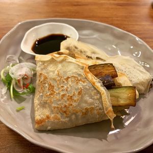 Eggplant crepe at Vegan Zone in Hoi An