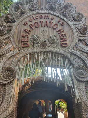 Stunning Entrance into the resort at Potato Head Beach Club in Kerobokan Kelod