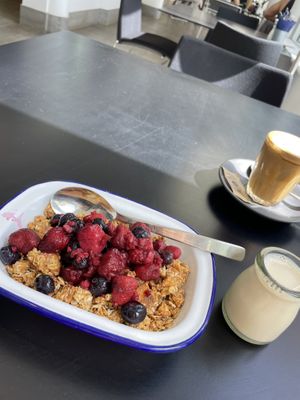 Peanut butter banana granola  at Mangrove Hotel in Broome