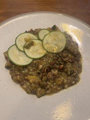 Grains, courgette  at Hillside Kitchen & Cellar in Wellington