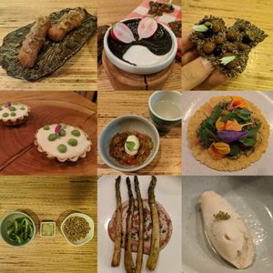 Just some of the 7 course vegan degustation. Truly excellent food. at Hillside Kitchen & Cellar in Wellington