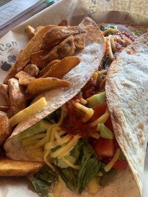 Vegan burrito  at Pizza Con in Kos