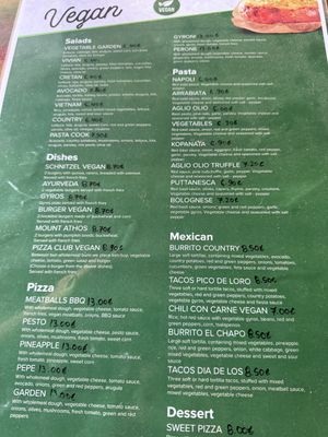 Menu  at Pizza Con in Kos