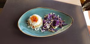 Vegan risoburger at Pizza Con in Kos