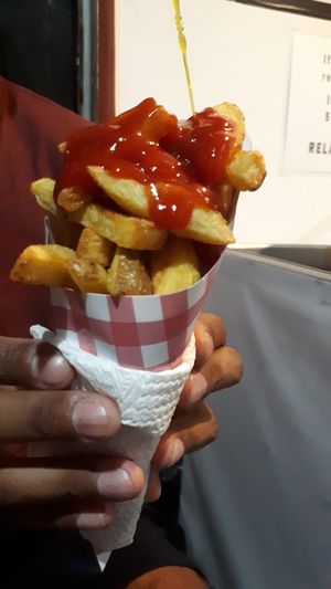 Yammi crunchy big portions!!! at Friet Mayo in Kuta