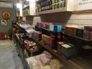 products for sale on the first floor at Mayur Indian Kitchen in Taipei