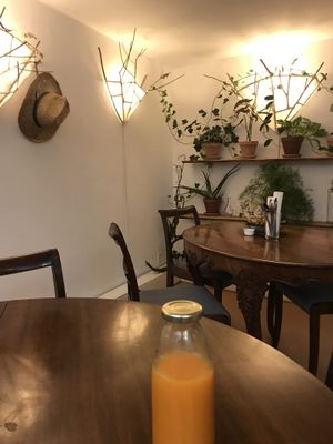 Carrot, orange, ginger , turmeric  at Kosmos K in Copenhagen