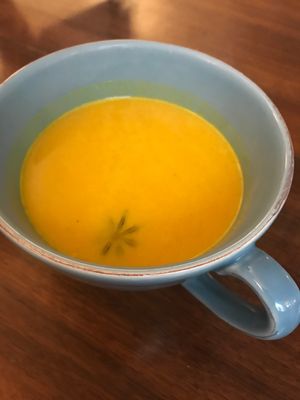 Golden milk at Kosmos K in Copenhagen