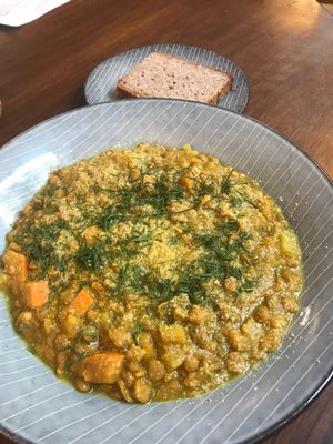 Veggie soup at Kosmos K in Copenhagen