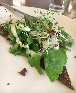 Raw pizza at Kosmos K in Copenhagen