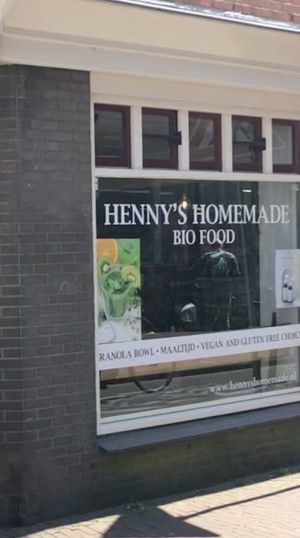 Right on the corner    at Henny's HomeMade in Amsterdam