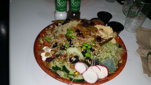 $18+ salad... it pretty much has everything! at The Salad Station in Hattiesburg