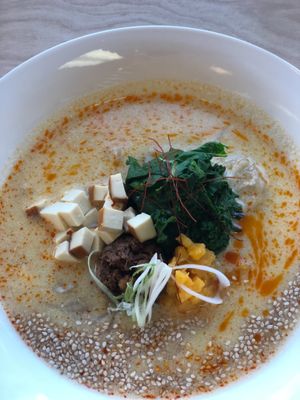 Vegan miso ramen at Workshop Vegetarian Cafe- East Vancouver in Vancouver