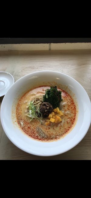 spicy tan tan at Workshop Vegetarian Cafe- East Vancouver in Vancouver